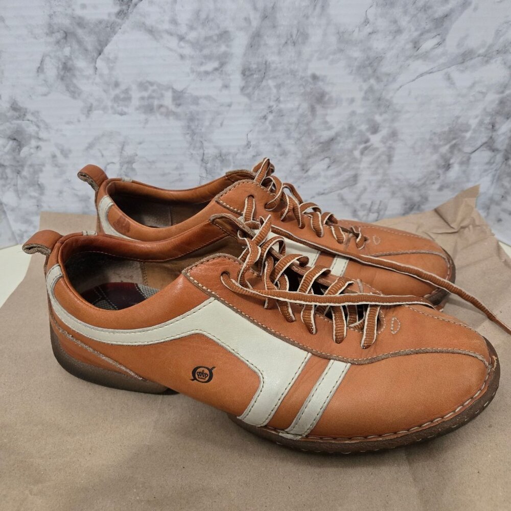 Børn Leather Casual Lace-Up Shoes with Rubber Soles Mens Sz 11